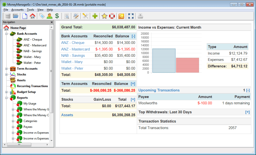 Money Manager Ex (MMEX), what is the best way to Money Manager Ex (MMEX), expense tracking setup with retention and backups